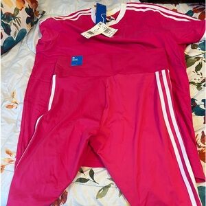 Women’s large Fuchsia adidas set with  tags